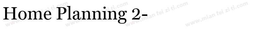 Home Planning 2字体转换